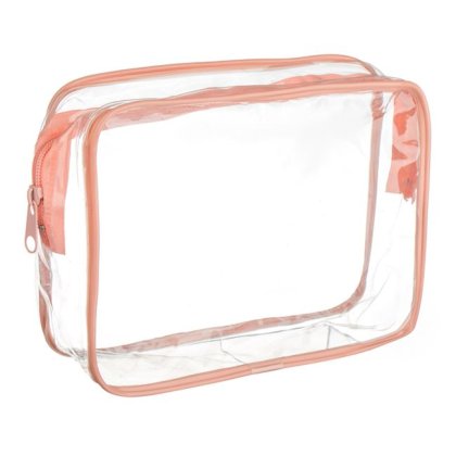 Portfard Transparent Roz Nude 20x6x15cm