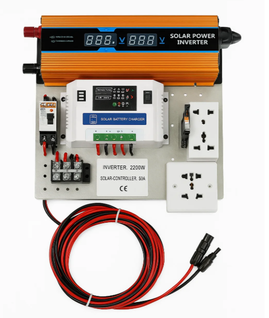 MIni tablou fotovoltaic complet 2200W, gata de utilizare si controler 30A