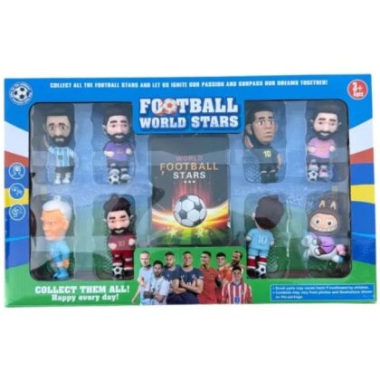 Set 8 figurine jucatori fotbal VICTINY®, multicolor, silicon