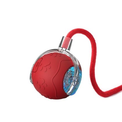 Minge interactiva automata pentru pisici, activata prin miscare, rosu