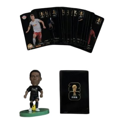 Set 55 cartonase black fifa2026 worlcup VICTINY® multicolor ( pachetul contine 55 cartonase negru metalizat + 1 figurina fotbalistii)