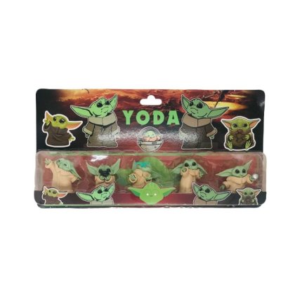 Set 5 figurine VICTINY® yoda 6 cm, 3+ ani ( personajele pot diferi in functie de lot/stoc)