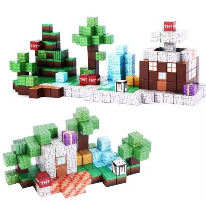 Set de constructie magnetic, Intra in lumea virtuala, 64 pcs