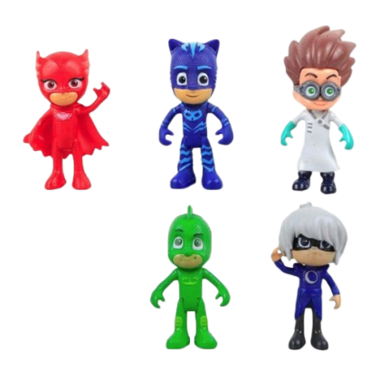 Set 5 figurine VICTINY® eroi pijamale, 7 cm, 3+ ani ( personajele pot diferi in functie de lot/stoc)