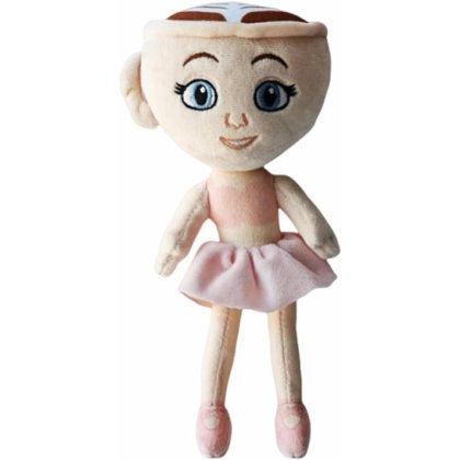 Papusa din plus balerina K0438-cj260806-6374, umplutura PP, bej/roz, 25 cm