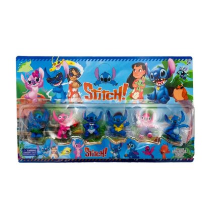 Set 6 figurine Lilo & Stitch, 7 cm, 3+ ani ( personajele pot diferi in functie de ambalare si stoc/lot )