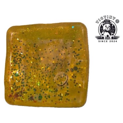 Jucarie interactiva VICTINY ICE CUB Glitter GALBEN, squishy, culoare random, antistres