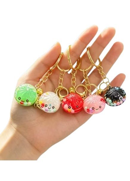 Jucarie breeloc VICTINY® 1 buc random, Baozi / dumpling cu inel 3 cm