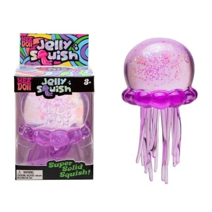 Jucarie interactiva NeeDoh, jucarie squishy meduza, 9 cm, mov