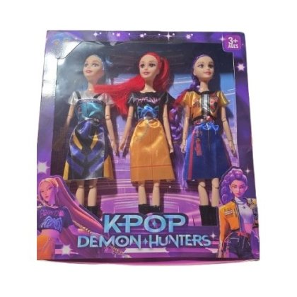 Cutie k pop demon hunter set 3 papusi pachetul contine 3 papusi de plastic membre mobile, 28 cm