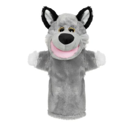 Figurina VICTINY®, teatru de papusi, lup gri, 28cm, +3 ani