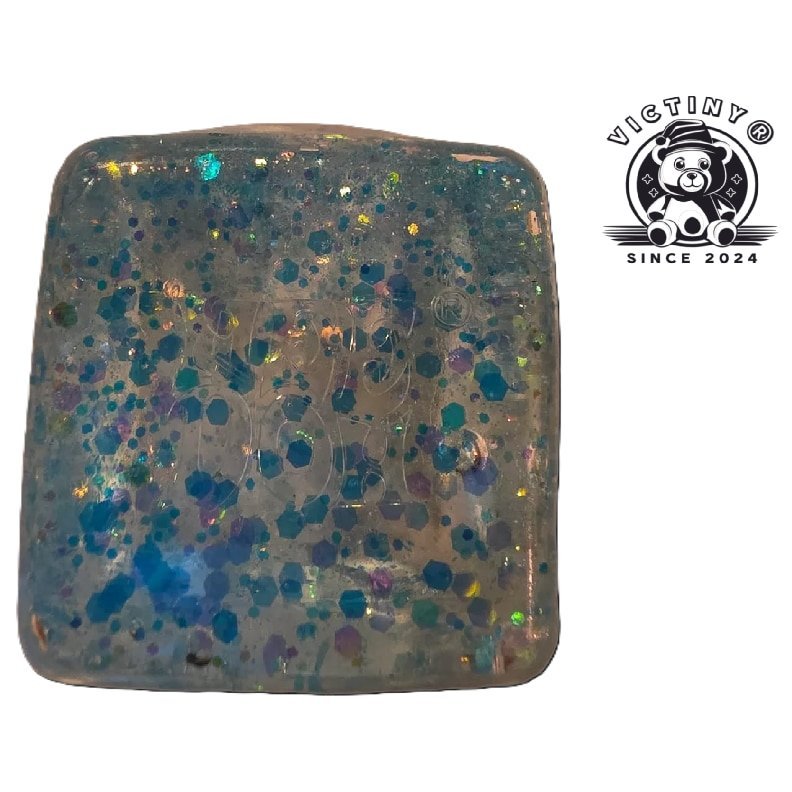 Jucarie interactiva VICTINY® ICE CUB Glitter ALBASTRU, squishy, culoare random, antistres, anxietate, depresie si multe alte afectiuni de zi cu zi, ale copiilor cat si ale adultiilor