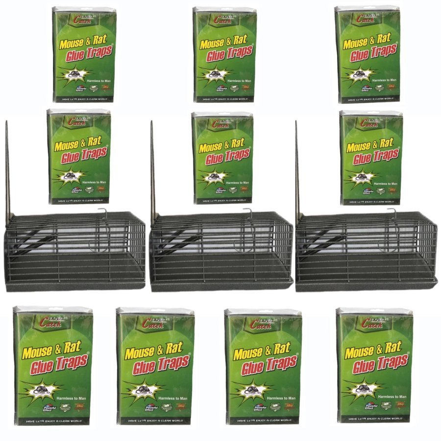Pachet 3 bucati Cursa sobolani, capcana soareci + 10 bucati Capcana lipici pe carton pentru soareci