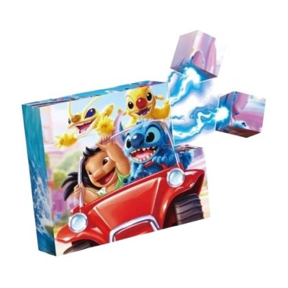 Blocuri magnetice puzzle de constructie VICTINY 20 piese, compatibile Stich&Angela, joc educativ pentru creativitate, plastic ABS, 6+ ani
