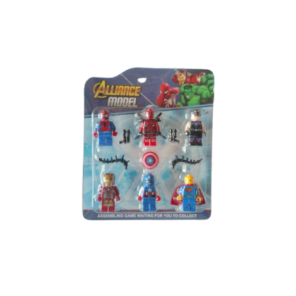 Set 6 Figurine VICTINY®, super eroii, cu accesorii, multicolor, 4-5cm