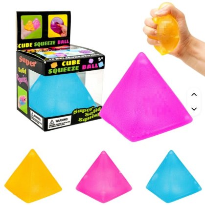 Jucarie squeeze, VICTINY model piramida / pyramid, Antistres, CULOARE RANDOM MOV/ROZ/ALBASTRU/GALBEN