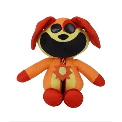 Jucarie de plus DogDay, The Smiling Critters, Creaturi Zambitoare, portocaliu, 24/30 cm