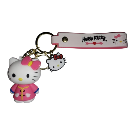 Breloc pentru Chei Ghiozdan, Geanta, Penar, model roz geaca, hello kitty, Pentru Copii
