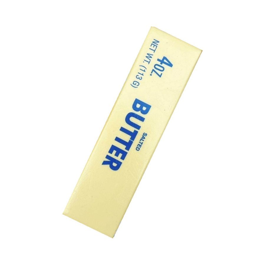 Jucarie interactiva copii, Stick de unt, 14cm, design realist, moale si usor de strans