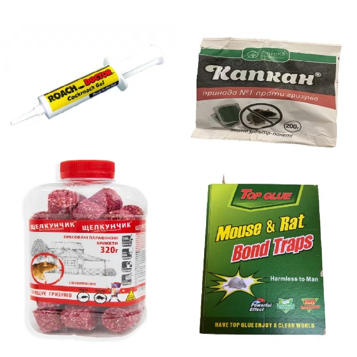 Set 4 produse combatere sobolani, soareci si gandaci VICTINY® ®1 bucata Capcana lipici pe carton, 1 borcan pastile 320 g, 1 punga jeleuri pernute 200g, 1 bucata seringa dozatoare