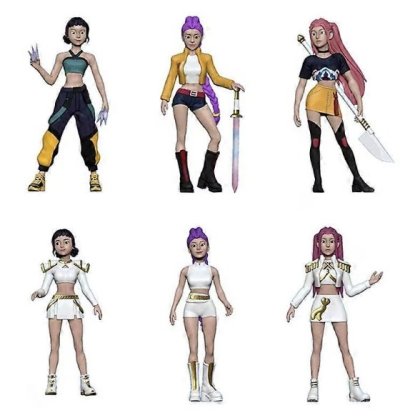 set 3 figurine fetele k pop demon hunter 10, 5 cm multicolor