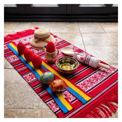 VICTINY® Set traditonal Romanesc pentru masa de paste/inaltare sau evenimente traditionale Romanesti