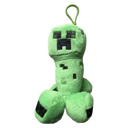 Jucarie plus breloc Creeper Minecraft 12 cm verde