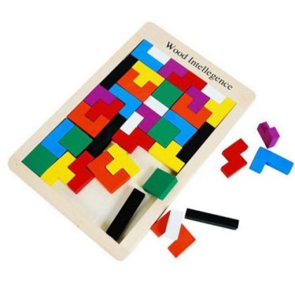 Joc educativ Tetris din lemn