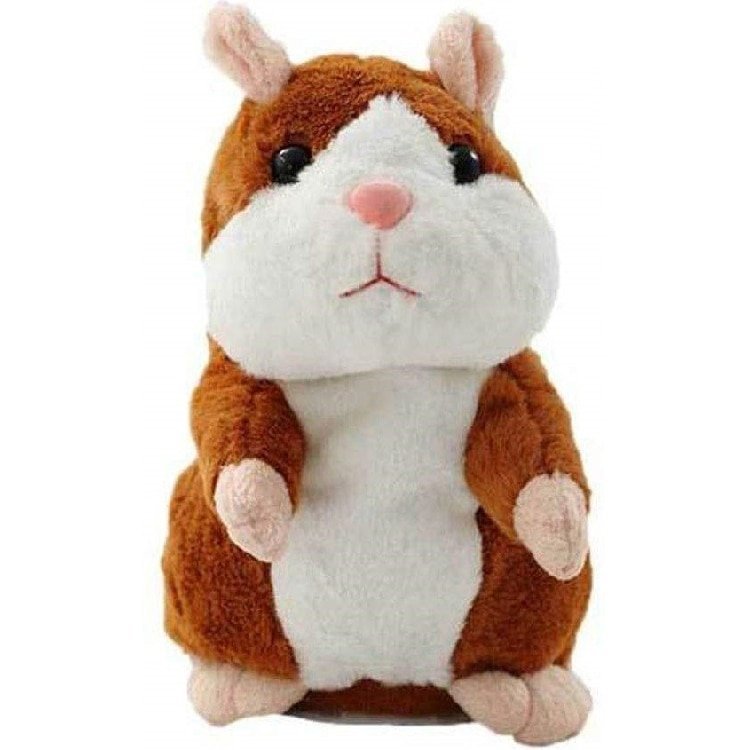 Jucarie Hamster din Plus, Dansator si Vorbitor, Repetare sunet, Maro Deschis