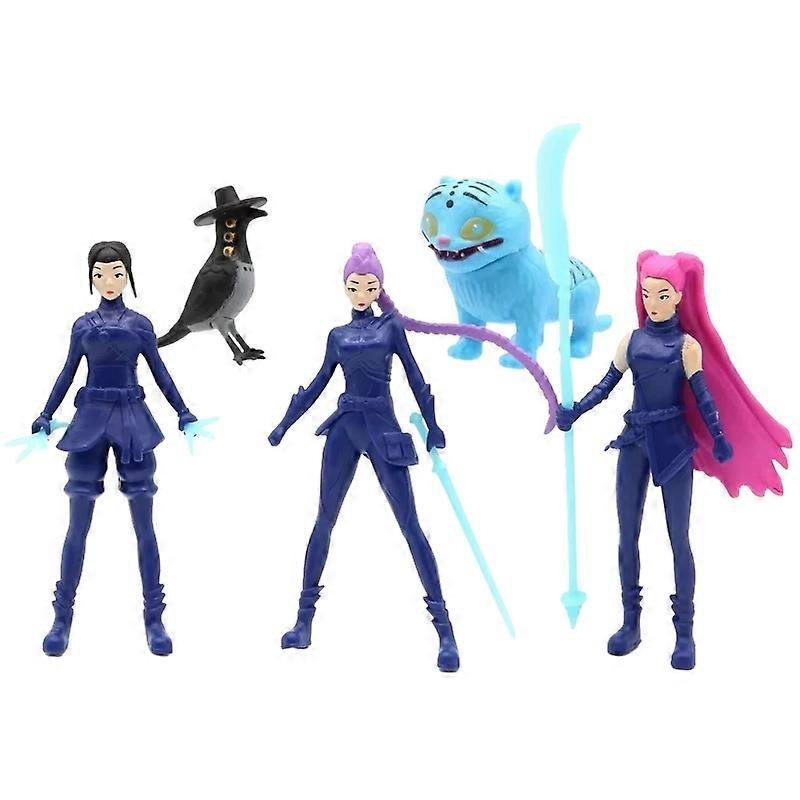 Set 5 figurine K Pop Demon Hunters, decoratiuni din PVC, multicolor