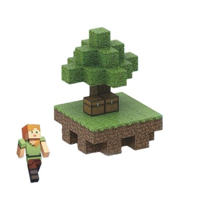 Set de constructii magnetic, Intra in lumea MINECRAFT, 64 pcs