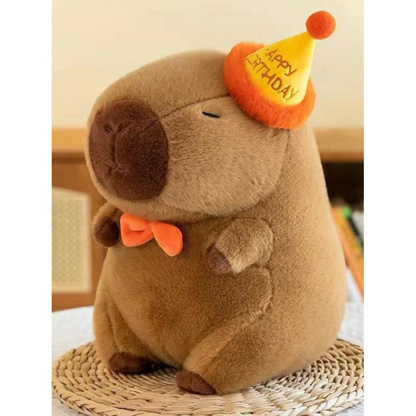 Capibara petrere, Jucarie de plus, VICTINY® portocaliu, 25 cm