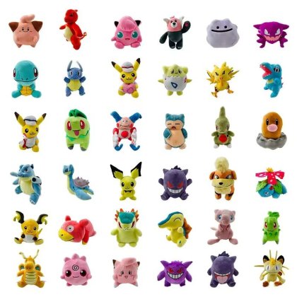 Set 6 jucarii plus pokemon 18/25 cm