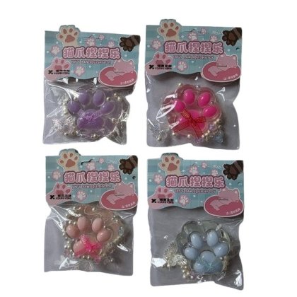 Set 4 labute squishy, moi, VICTINY, transparent, roz inchis, roz deschis, mov, albastru deschis