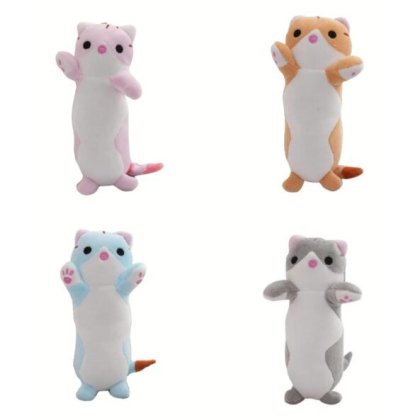 Set 4 Jucarii de plus Pisicute, VICTINY® tip breloc, multicolor, 17 cm