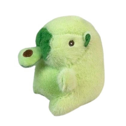 Jucarie de plus, Capibara avocado, tip breloc VICTINY® verde, 12 cm /se trage de sfoara si revine