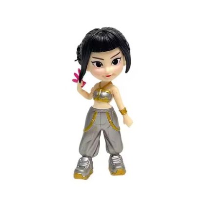 Figurina Zoey k pop demon hunter negru, multicolor, 18/19 cm, cutie carton