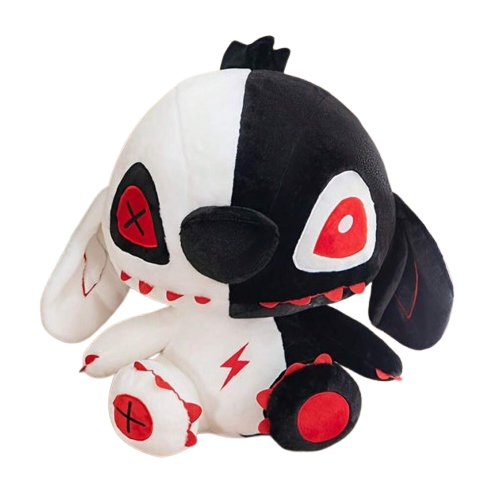 Jucarie din plus Stitch, Personaj din Lilo&Stitch, 32 cm / negru-alb