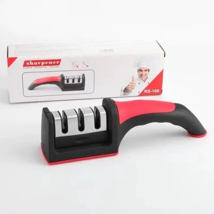 Ascutitor Manual pentru Cutite cu 3 Niveluri, Dimensiuni 21x5cm – Ideal pentru Uz Casnic si Profesional