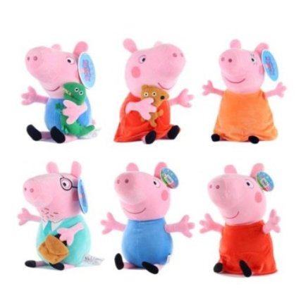 Set 6 Jucarii Din Plus Peppa Pig