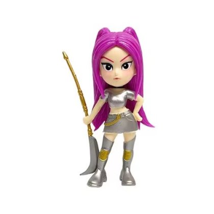 Figurina Mira k pop demon hunter Roz inchis, multicolor, 18/19 cm, cutie carton