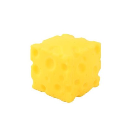 Cub de branza Squishy, design realist, ultra moale, 8x8x8cm
