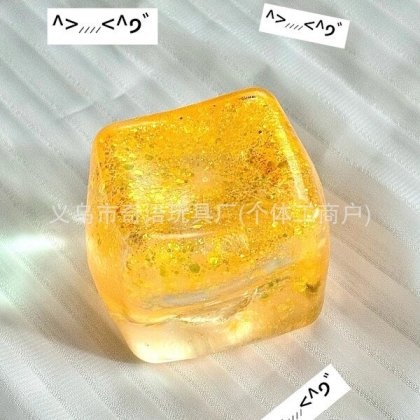 Minge antistres, model bomboana maltos, TPR, galben, 5.5 cm