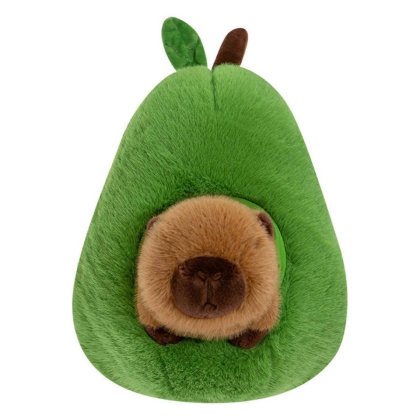 Jucarie de plus capybara cu rucsac, 35x46cm, Verde