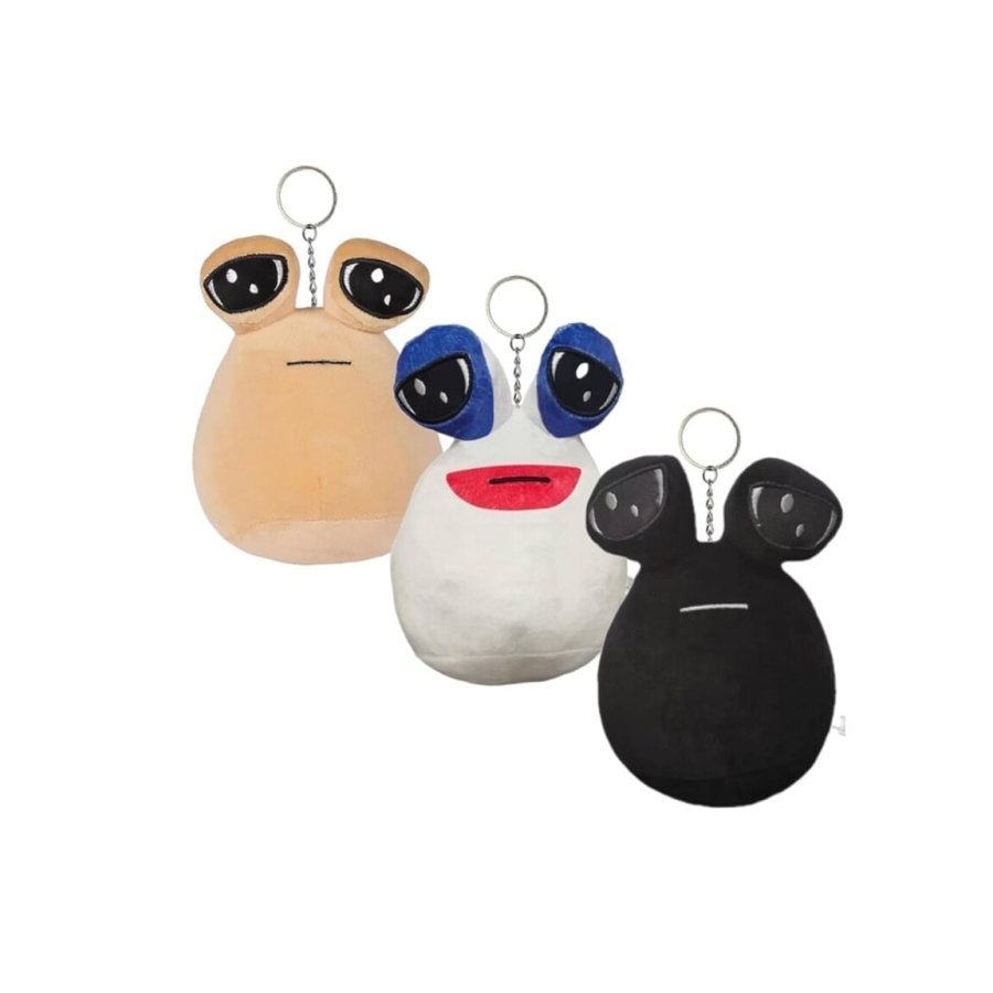 Set 3 Jucarii de pus, Pou, tip breloc, multicolor, 11 cm