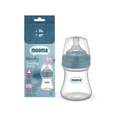 BIBERON Mooma Kindy AntiCOLICI PP Biberon 250 ml 0-6 LUNI, BLUE