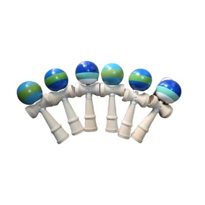 Kendama din lemn VICTINY® 18 cm, suprafata antialunecare, culoare surpriza, multicolor