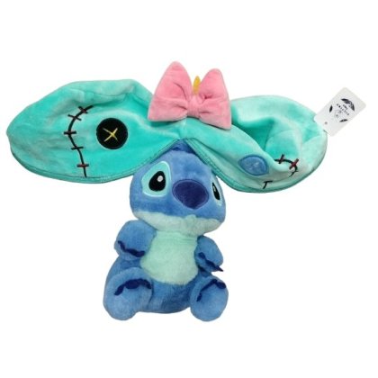 Jucarie de plus stitch, Moale si Catifelat, 20 cm, alb /verde/albastru/ lilo si stitch