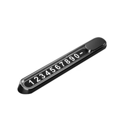 Suport afisaj numar de telefon pentru bord auto VICTINY, negru, metalic, cifre fluorescente, parcare, oprire temporara b006