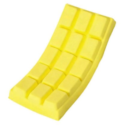 Jucarie antistres, obiect de relaxare, bara de ciocolata, din PU, moale, usor comprimabil, 16x7 cm, galben, 1 buc